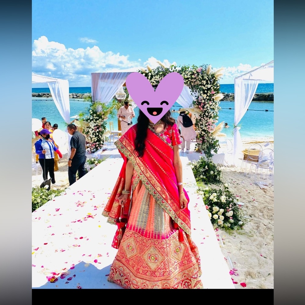 Elegant Red and Gold Women's Dress